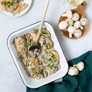 Fricassée de volaille aux champignons et riz parfumé