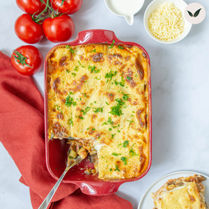 Lasagnes aux légumes d'été et salade d'accompagnement